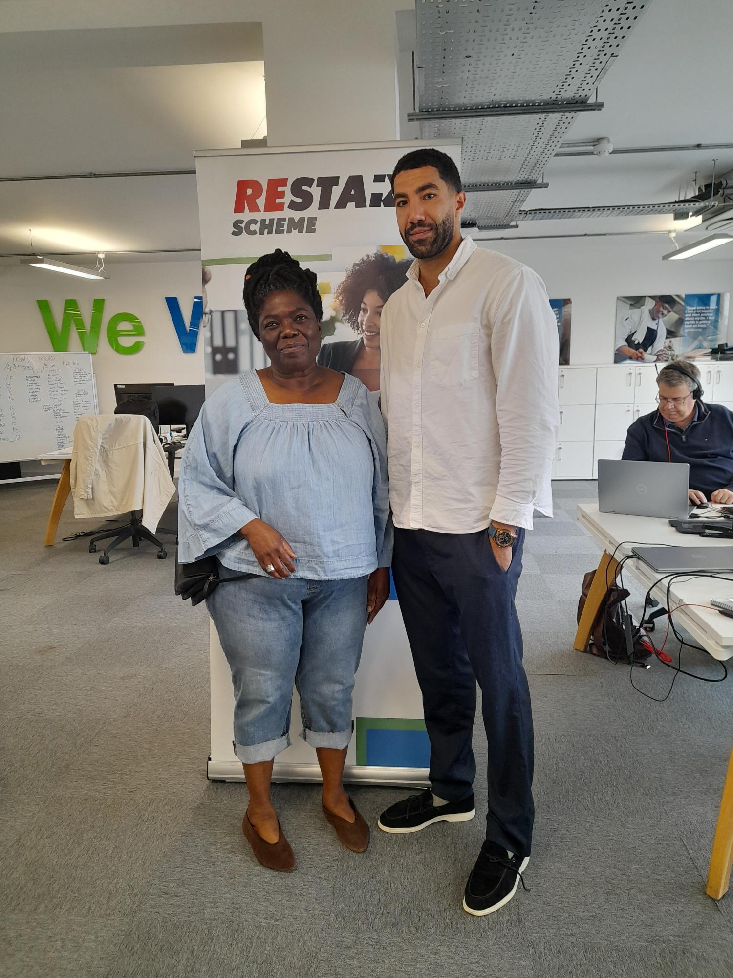 Irene and her Employment Adviser Younis.